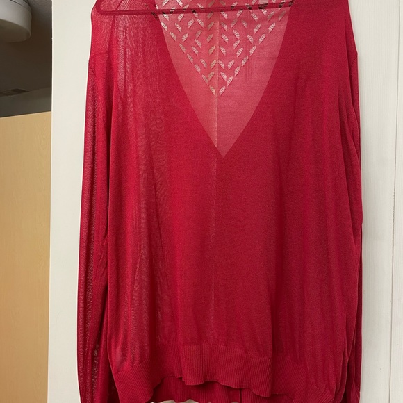 Lularoe NWT Cheryl red sweater 3XL heart design on back - Picture 4 of 7